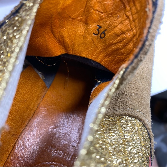 Penelope Chilvers Pink / Gold Suede Chelsea Boots - Picture 6 of 6